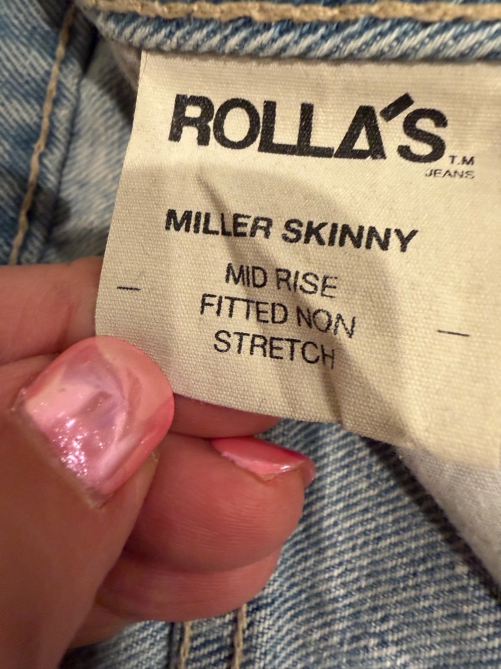 Rolla’s Miller Skinny Jeans 26 Vintage Light Wash Mid Rise Rigid Denim Jeans - Picture 7 of 12